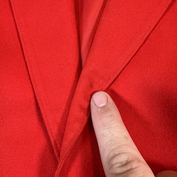 VTG Pendleton Blazer Women 10 Red 100% Wool Two Button Lined Jacket Made USA 60s - Picture 7 of 16